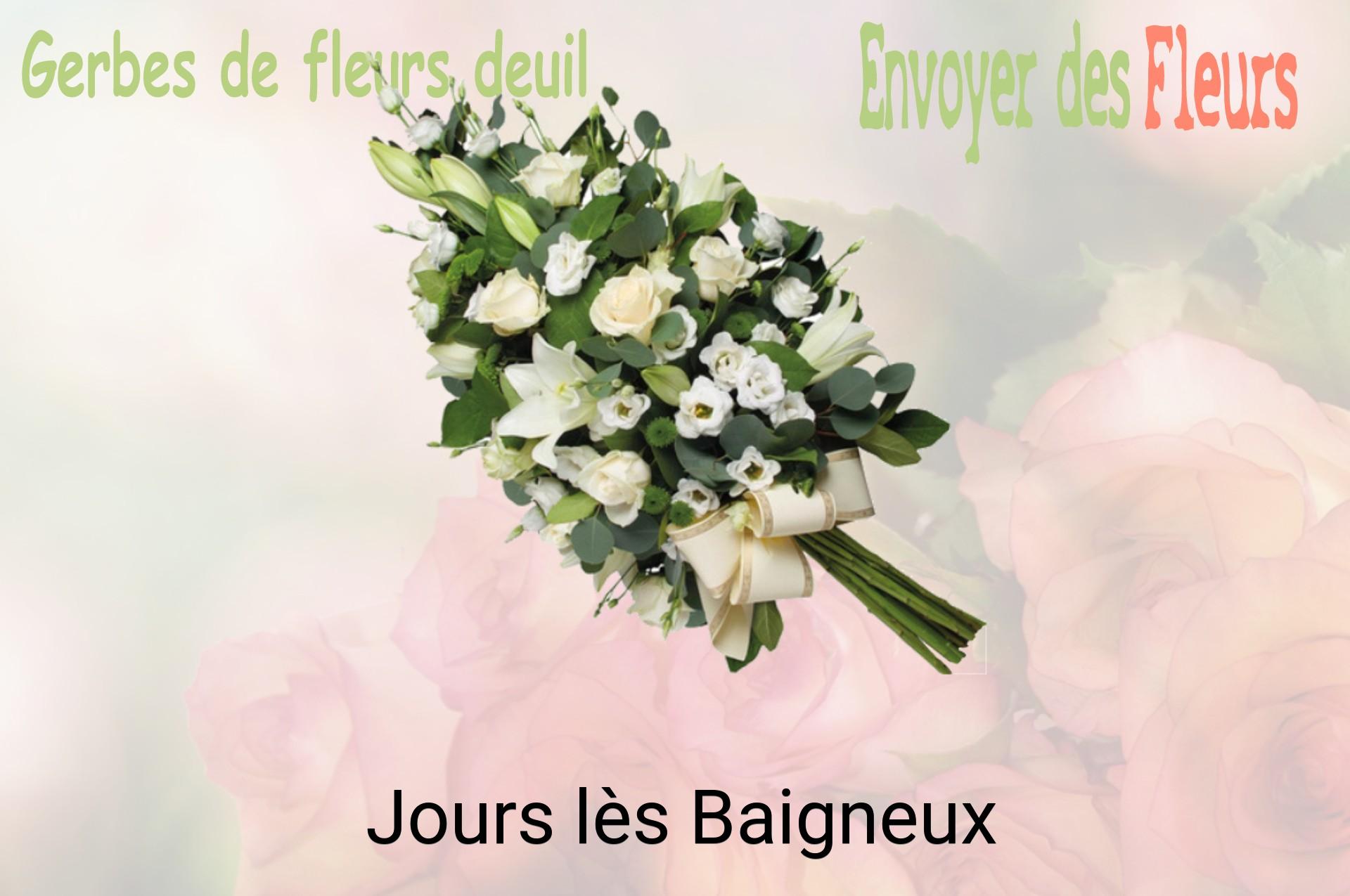 Gerbe de fleurs de deuil livrée à Jours-lès-Baigneux